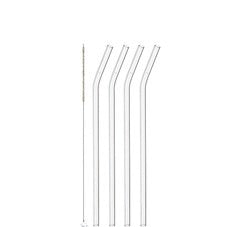 Knik Sugrör Glas 23cm 4-pack inkl Borste