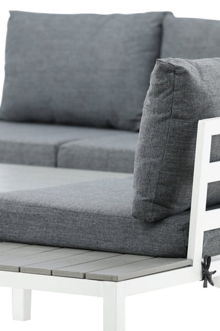 Venture Home Odense soffset- Vit alu / Grå Kudde / Grå Aintwood