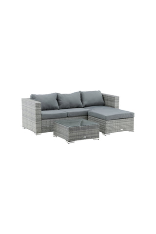 Venture Home Rotterdam schäslong set- Grey Wicker / Grey Cushion