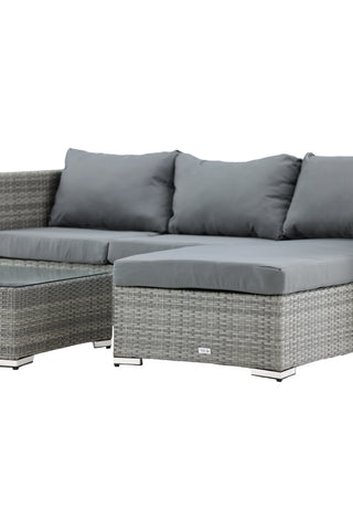 Venture Home Rotterdam schäslong set- Grey Wicker / Grey Cushion