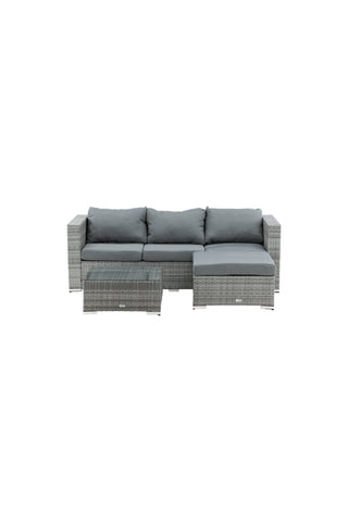 Venture Home Rotterdam schäslong set- Grey Wicker / Grey Cushion