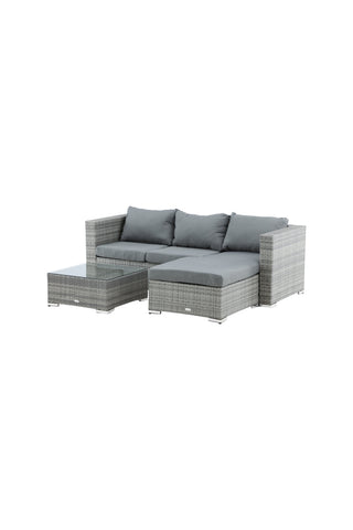 Venture Home Rotterdam schäslong set- Grey Wicker / Grey Cushion