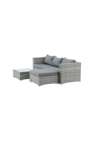 Venture Home Rotterdam schäslong set- Grey Wicker / Grey Cushion