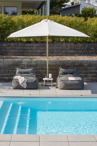 Naxos Paraply - 3*3m - Trä / Ecru Tyg