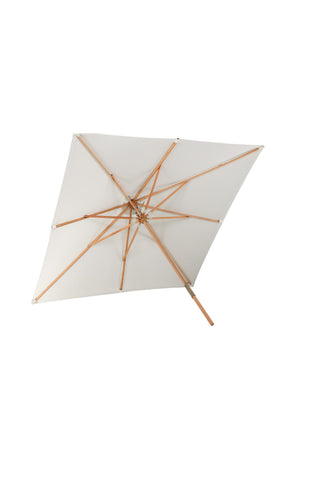 Naxos Paraply - 3*3m - Trä / Ecru Tyg