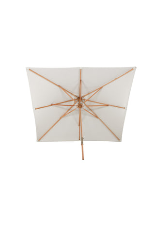 Naxos Paraply - 3*3m - Trä / Ecru Tyg