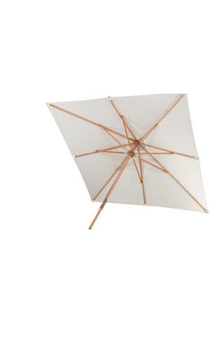 Naxos Paraply - 3*3m - Trä / Ecru Tyg