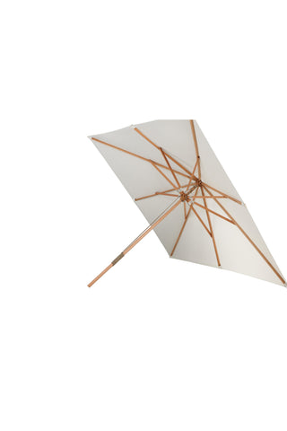 Naxos Paraply - 3*3m - Trä / Ecru Tyg