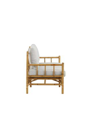 Cane 3-sits soffa - Bamboo / Grey Cushion
