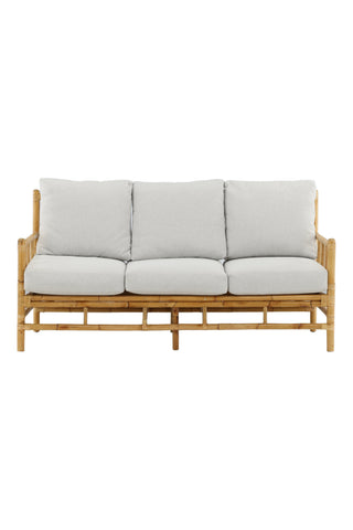 Cane 3-sits soffa - Bamboo / Grey Cushion