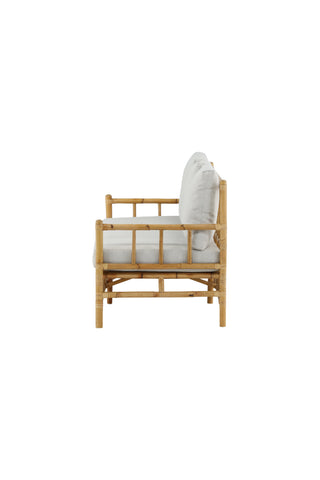 Cane 3-sits soffa - Bamboo / Grey Cushion