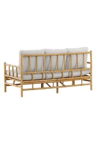 Cane 3-sits soffa - Bamboo / Grey Cushion