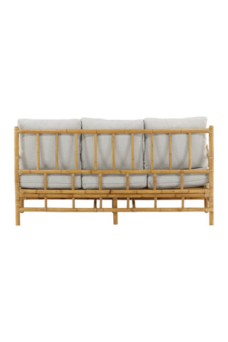 Cane 3-sits soffa - Bamboo / Grey Cushion