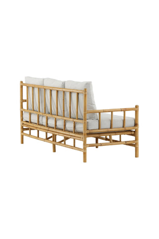 Cane 3-sits soffa - Bamboo / Grey Cushion