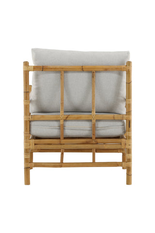Cane 1-sits soffa - Bamboo / Grey Cushion