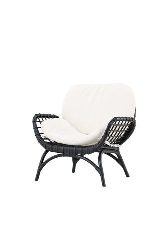 Venture Home Moana Enkelstol - Svart Rotting / Vit Spunpolyster