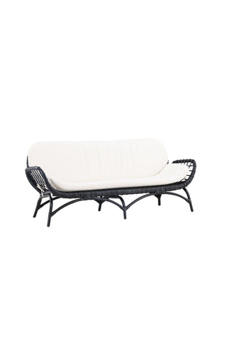 Venture Home Moana Soffa - Svart Rotting / Vit Spunpolyster