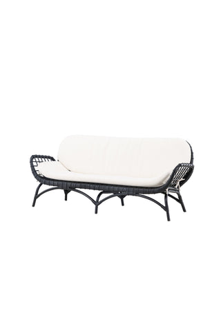 Venture Home Moana Soffa - Svart Rotting / Vit Spunpolyster