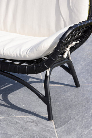 Venture Home Moana Soffa - Svart Rotting / Vit Spunpolyster