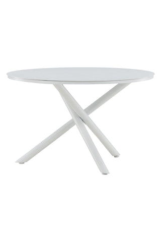 Alma Matbord - Vit Alu - ø120cm