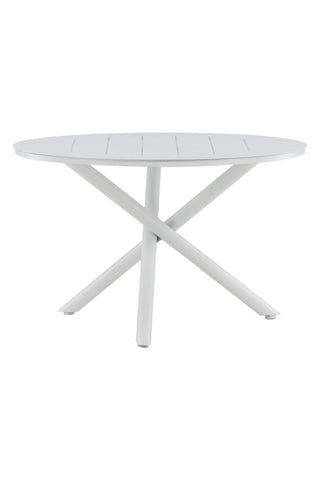 Alma Matbord - Vit Alu - ø120cm