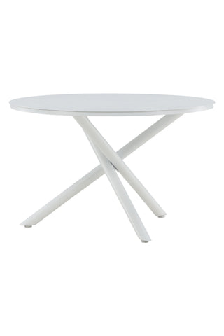 Alma Matbord - Vit Alu - ø120cm