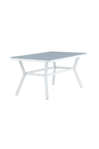 Virya Matbord - Vit Alu / Grått Glas - litet bord