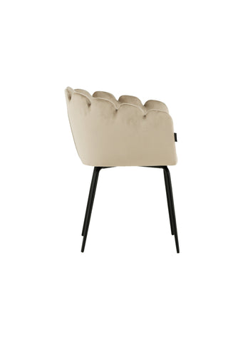 Furniture Fashion Limhamn Stol - Svart / Beige sammet