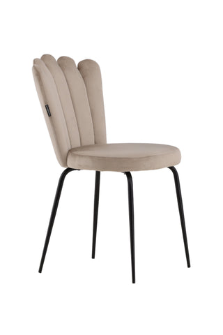 Furniture Fashion Limhamn Light Chair 2-pack - Svart / Beige sammet