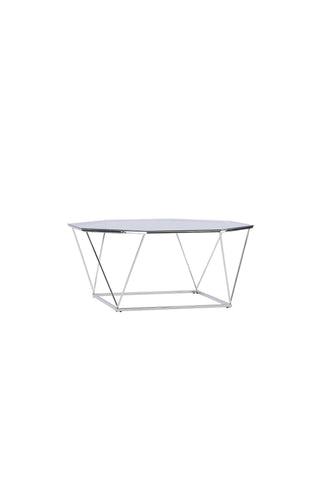 Furniture Fashion Österlen Soffbord - Silver Krom / Klart glas
