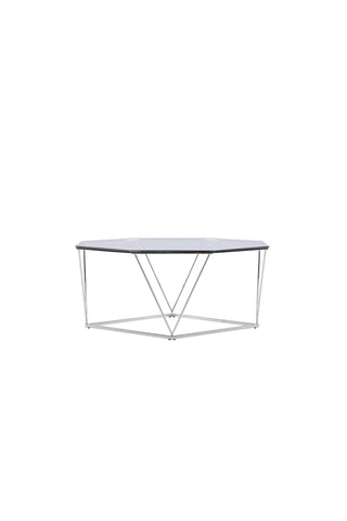 Furniture Fashion Österlen Soffbord - Silver Krom / Klart glas