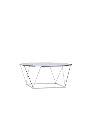 Furniture Fashion Österlen Soffbord - Silver Krom / Klart glas