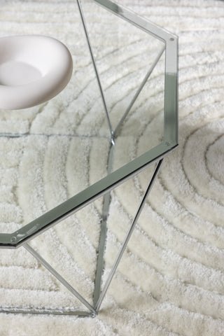 Furniture Fashion Österlen Soffbord - Silver Krom / Klart glas