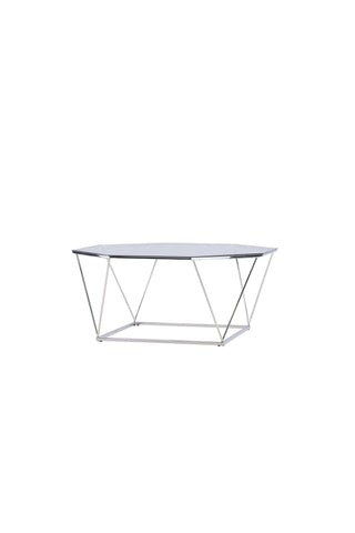Furniture Fashion Österlen Soffbord - Silver Krom / Klart glas