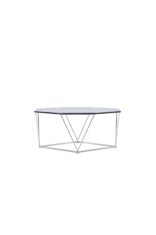 Furniture Fashion Österlen Soffbord - Silver Krom / Klart glas
