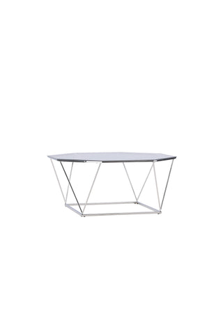 Furniture Fashion Österlen Soffbord - Silver Krom / Klart glas