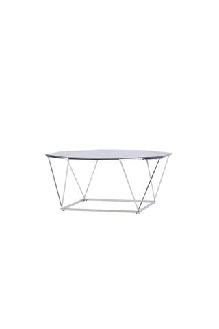 Furniture Fashion Österlen Soffbord - Silver Krom / Klart glas