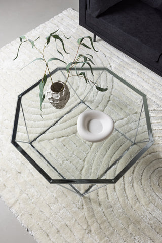 Furniture Fashion Österlen Soffbord - Silver Krom / Klart glas
