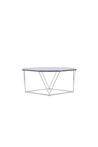 Furniture Fashion Österlen Soffbord - Silver Krom / Klart glas