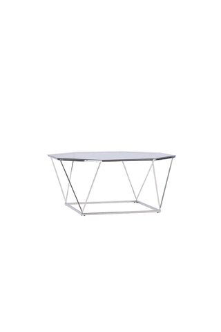Furniture Fashion Österlen Soffbord - Silver Krom / Klart glas