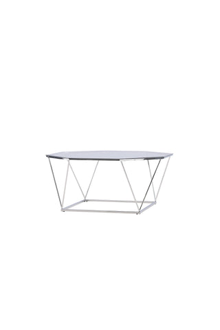 Furniture Fashion Österlen Soffbord - Silver Krom / Klart glas