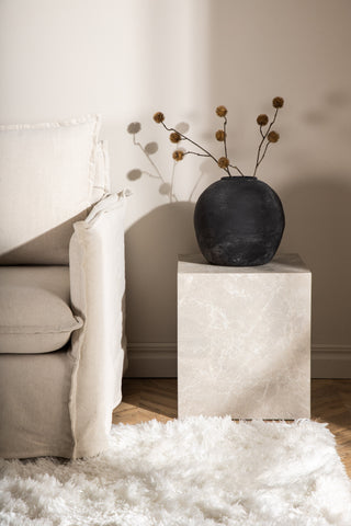 Venture Home York högt soffbord - MDF i beige/marmorlook