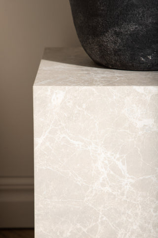 Venture Home York högt soffbord - MDF i beige/marmorlook