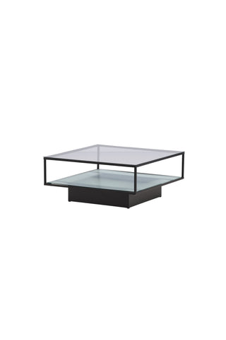 Furniture Fashion Maglehem Soffbord - Svart / Klart glas