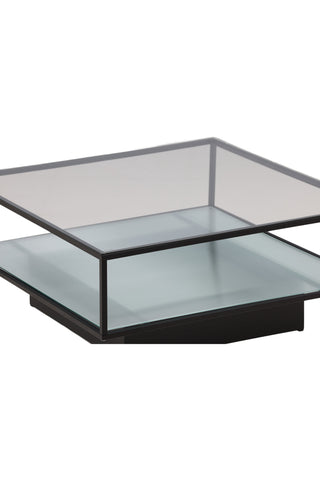 Furniture Fashion Maglehem Soffbord - Svart / Klart glas