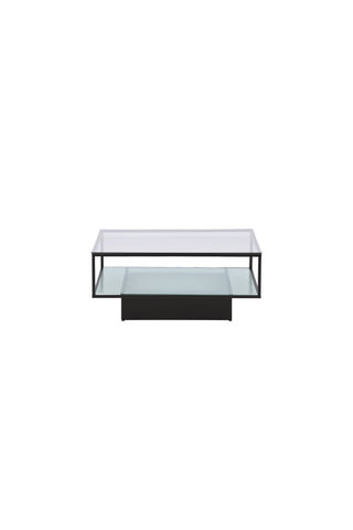Furniture Fashion Maglehem Soffbord - Svart / Klart glas