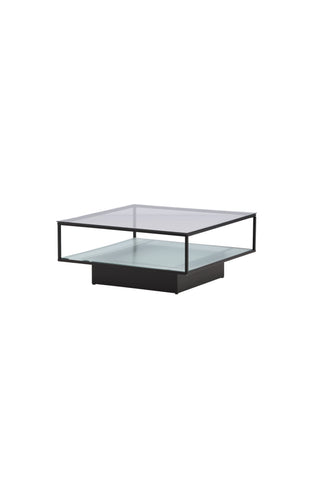 Furniture Fashion Maglehem Soffbord - Svart / Klart glas
