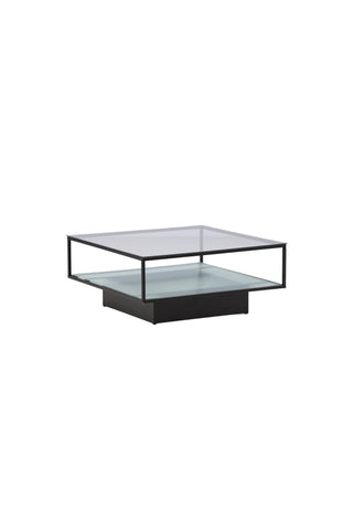 Furniture Fashion Maglehem Soffbord - Svart / Klart glas