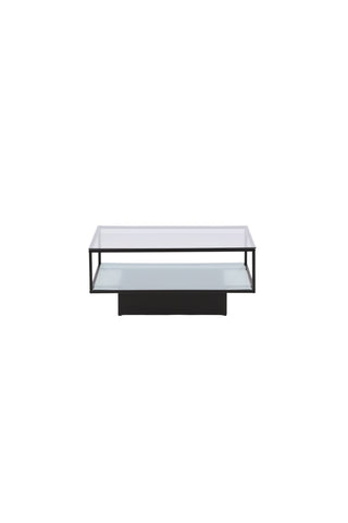 Furniture Fashion Maglehem Soffbord - Svart / Klart glas