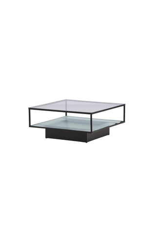 Furniture Fashion Maglehem Soffbord - Svart / Klart glas